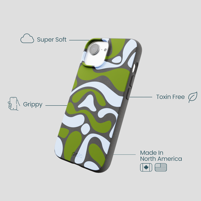 Black Curve and Flow iPhone 16e/17e Case