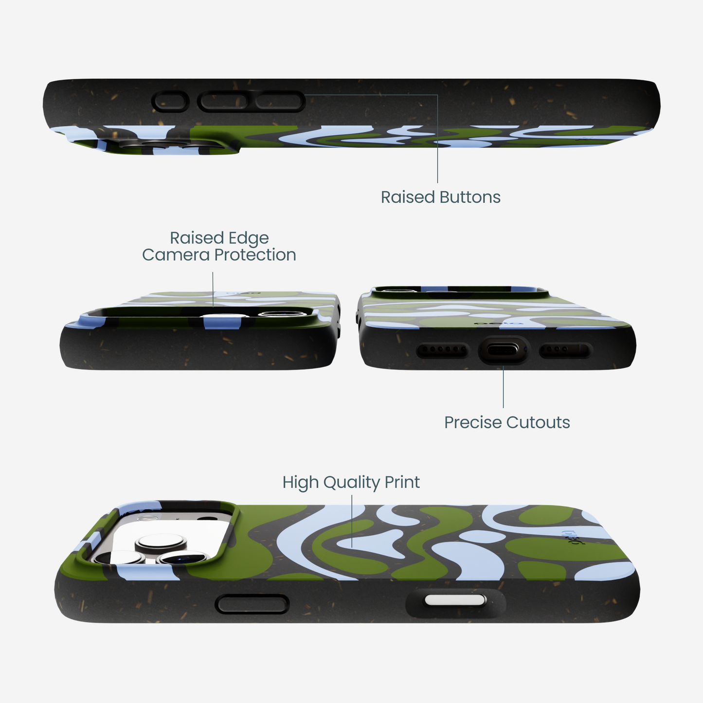 Black Curve and Flow iPhone 17 Pro Max Case