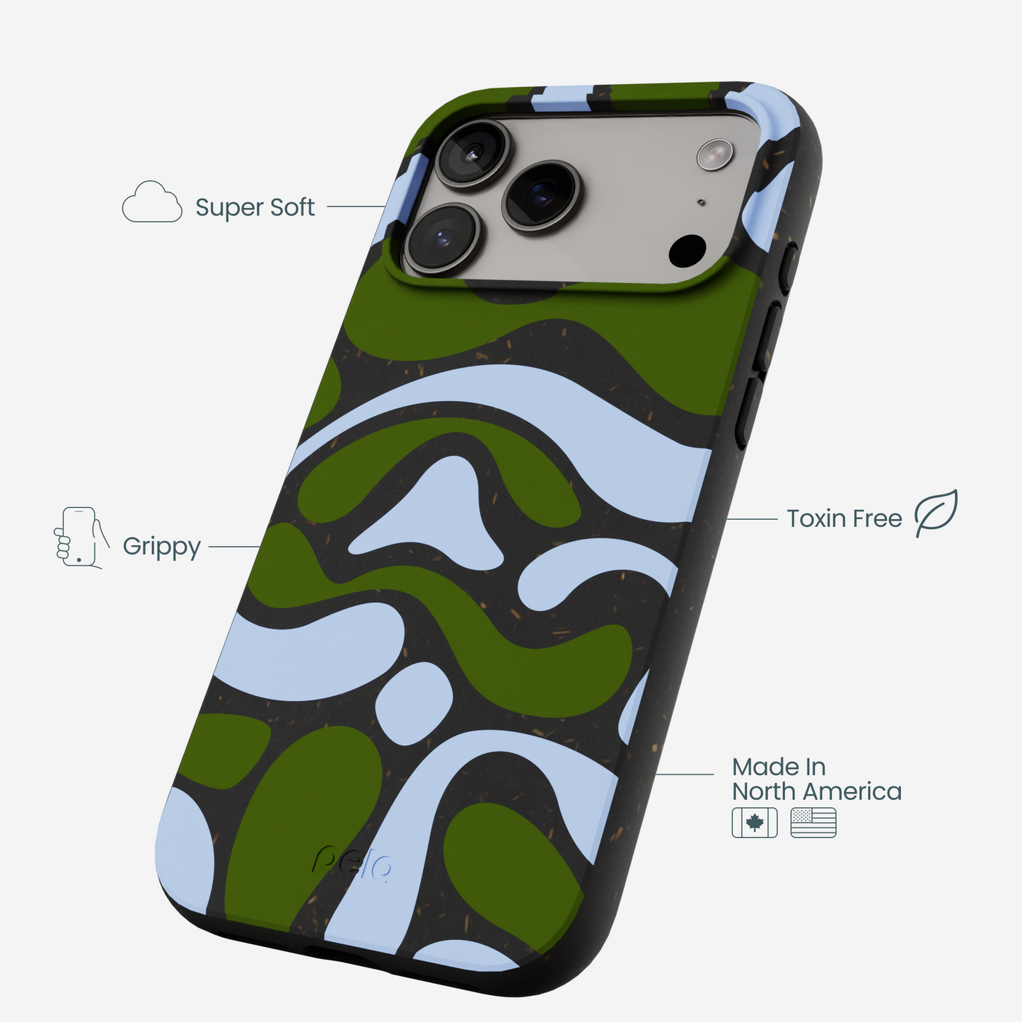 Black Curve and Flow iPhone 17 Pro Max Case