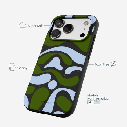 Black Curve and Flow iPhone 17 Pro Case