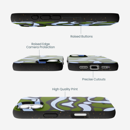Black Curve and Flow iPhone 17 Case