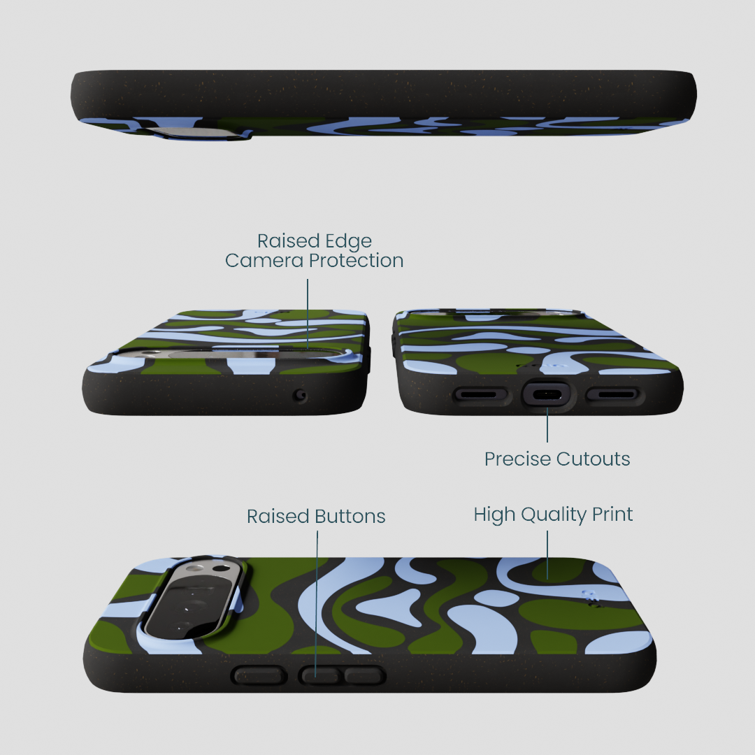 Black Curve and Flow Google Pixel 10 Pro XL Case