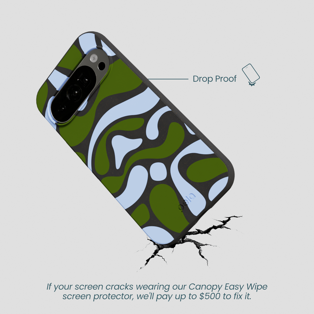 Black Curve and Flow Google Pixel 10/10 Pro Case