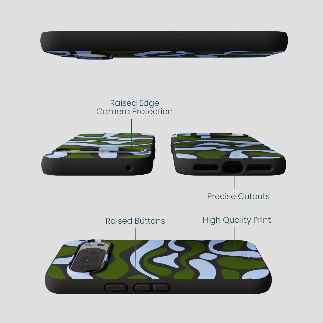 Black Curve and Flow Google Pixel 10/10 Pro Case