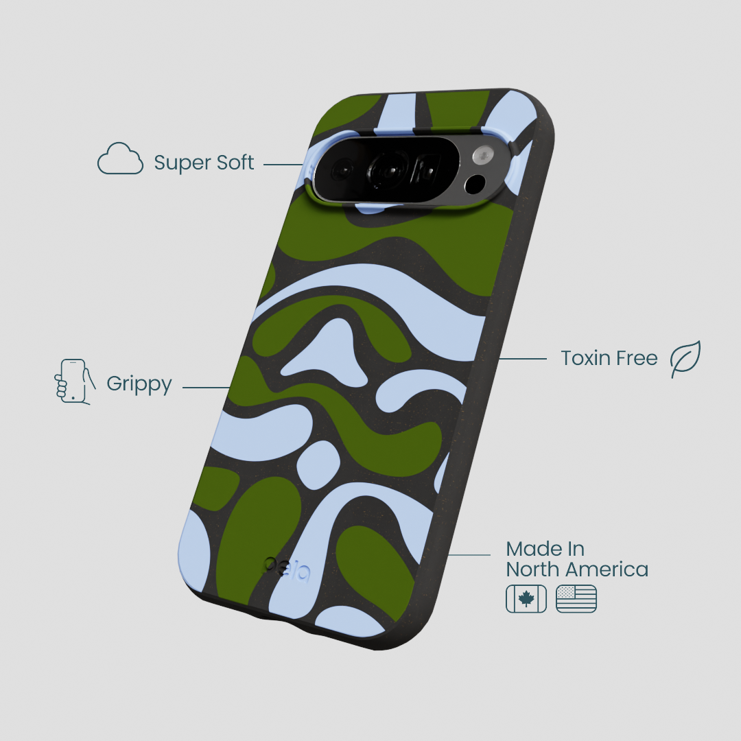 Black Curve and Flow Google Pixel 10/10 Pro Case