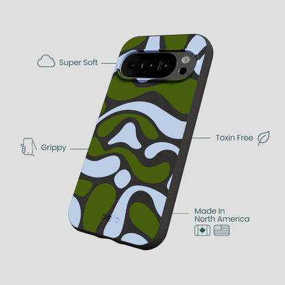 Black Curve and Flow Google Pixel 10/10 Pro Case