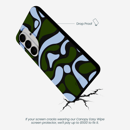 Black Curve and Flow Samsung Galaxy S26 Case