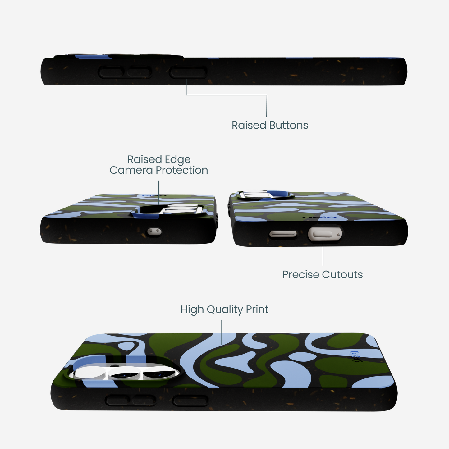 Black Curve and Flow Samsung Galaxy S26 Case