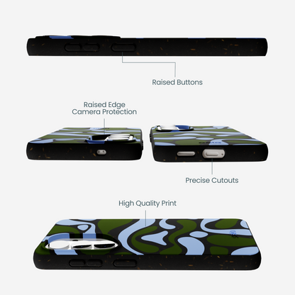Black Curve and Flow Samsung Galaxy S26 Case