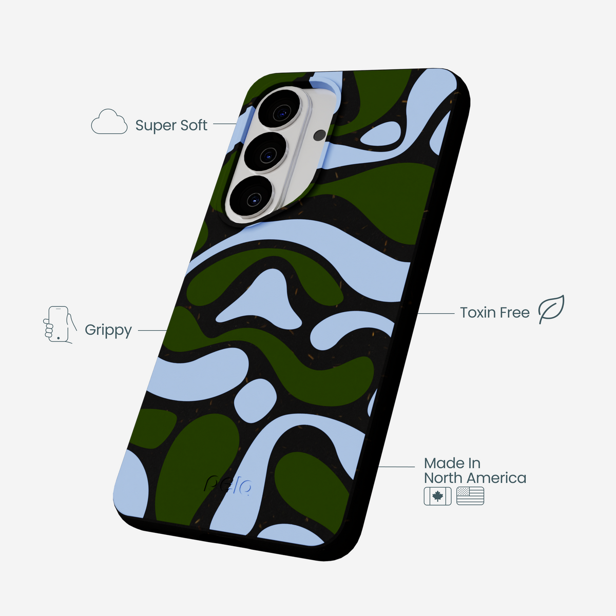 Black Curve and Flow Samsung Galaxy S26 Case