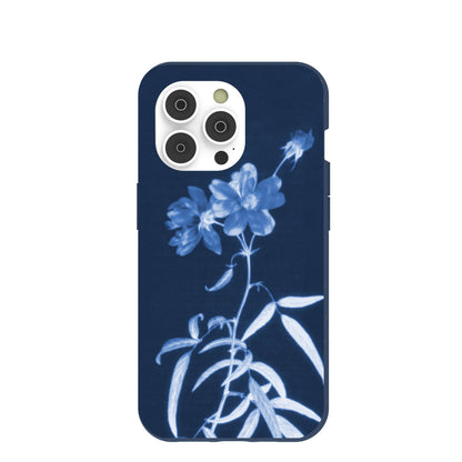 Navy Blue Cyanotype iPhone 14 Pro Case