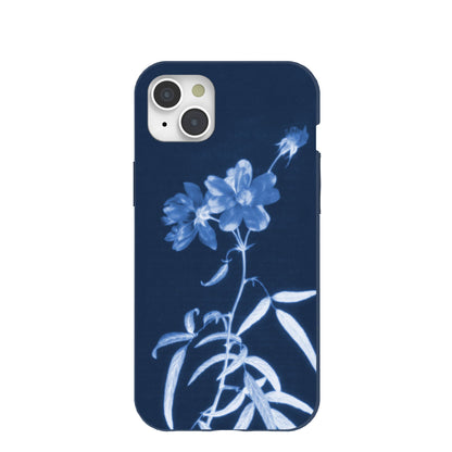 Navy Blue Cyanotype iPhone 15 Plus Case