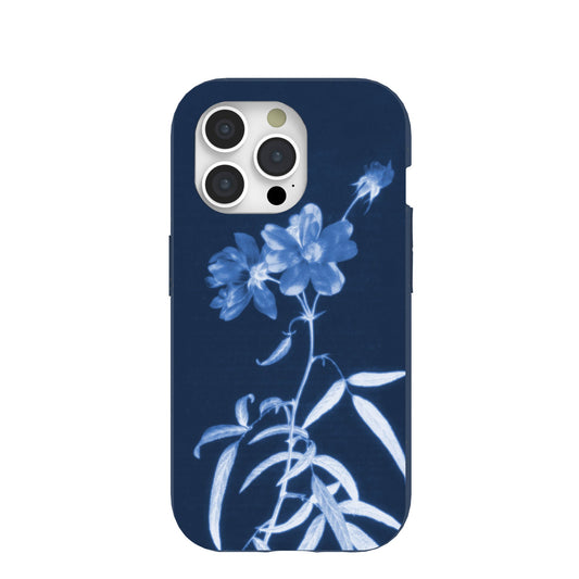 Navy Blue Cyanotype iPhone 15 Pro Case