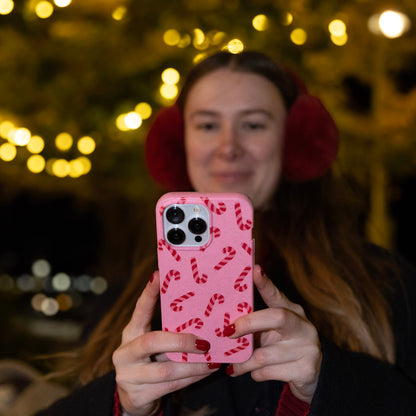 Bubblegum Pink Candy Cane Chaos Samsung Galaxy S26 Ultra Case