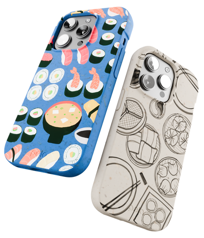 Electric Blue Sushi Night Samsung Galaxy S26 Ultra Case