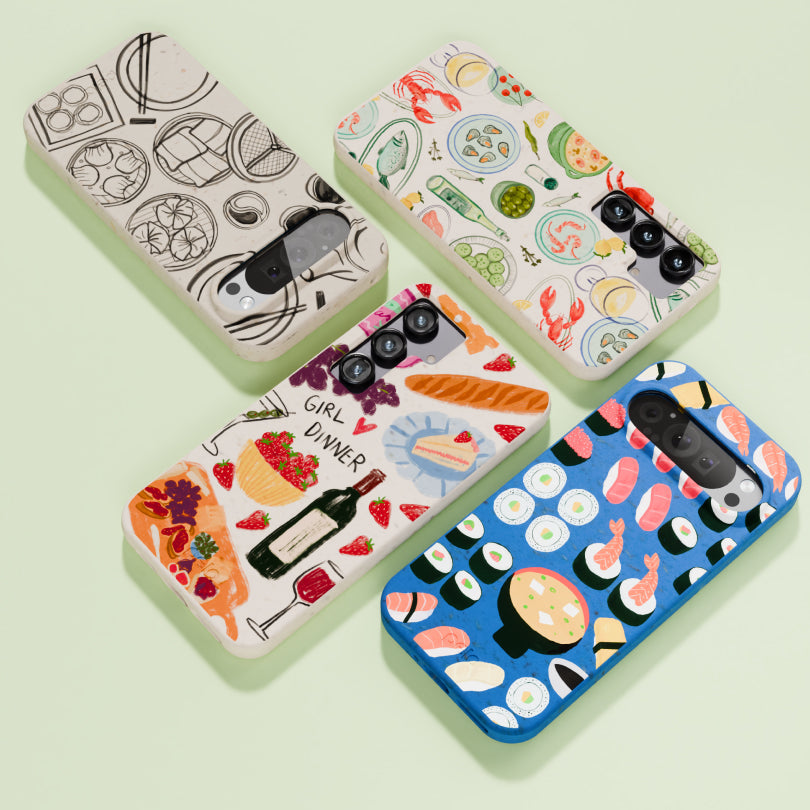 Electric Blue Sushi Night Google Pixel 10a Case