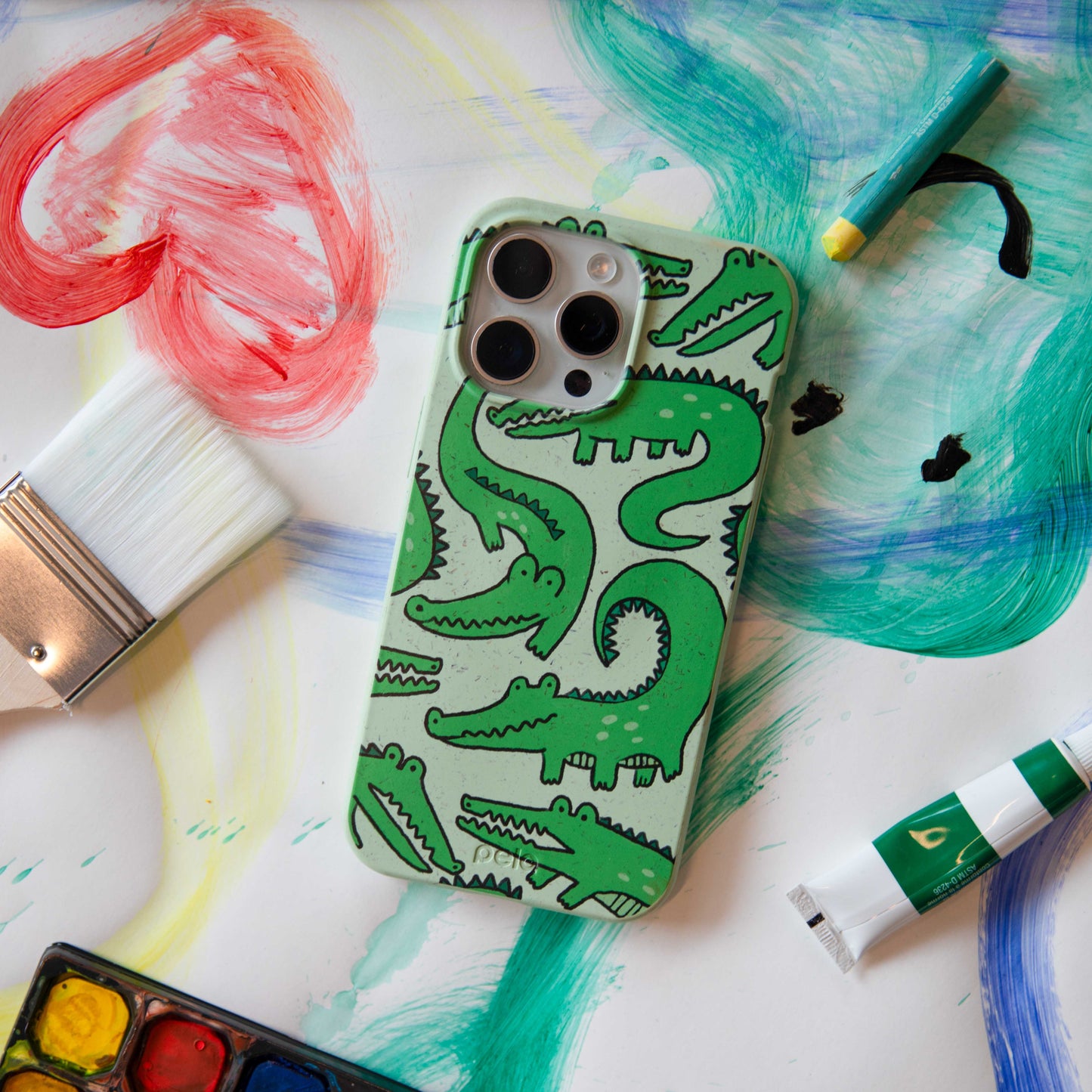 Sage Green Croc a Doodle Samsung Galaxy S26+(Plus) Case