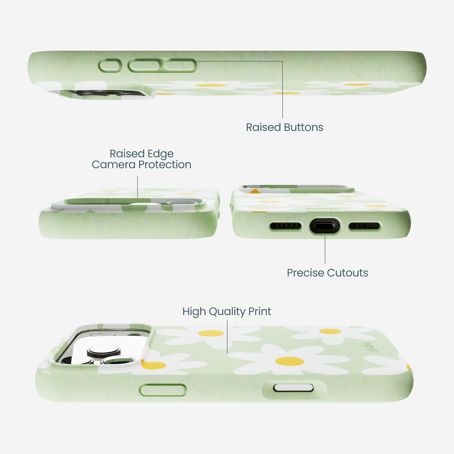 Sage Green Daisy iPhone 17 Pro Max Case