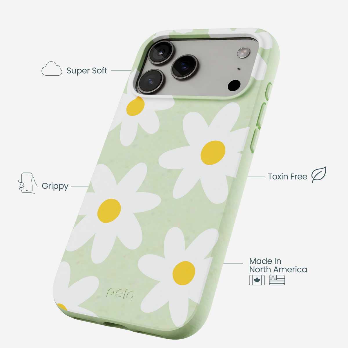 Sage Green Daisy iPhone 17 Pro Max Case