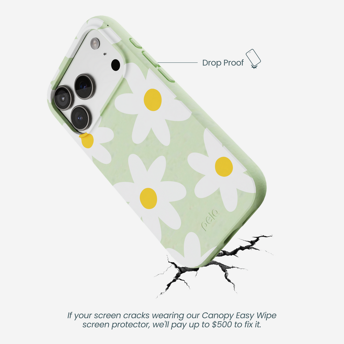 Sage Green Daisy iPhone 17 Pro Case