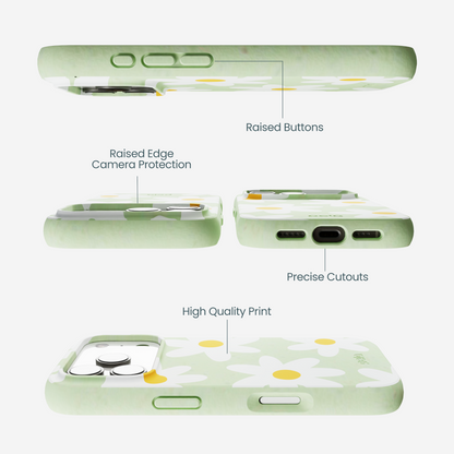 Sage Green Daisy iPhone 17 Pro Case
