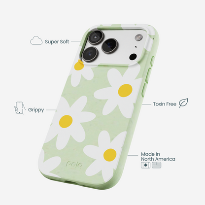 Sage Green Daisy iPhone 17 Pro Case