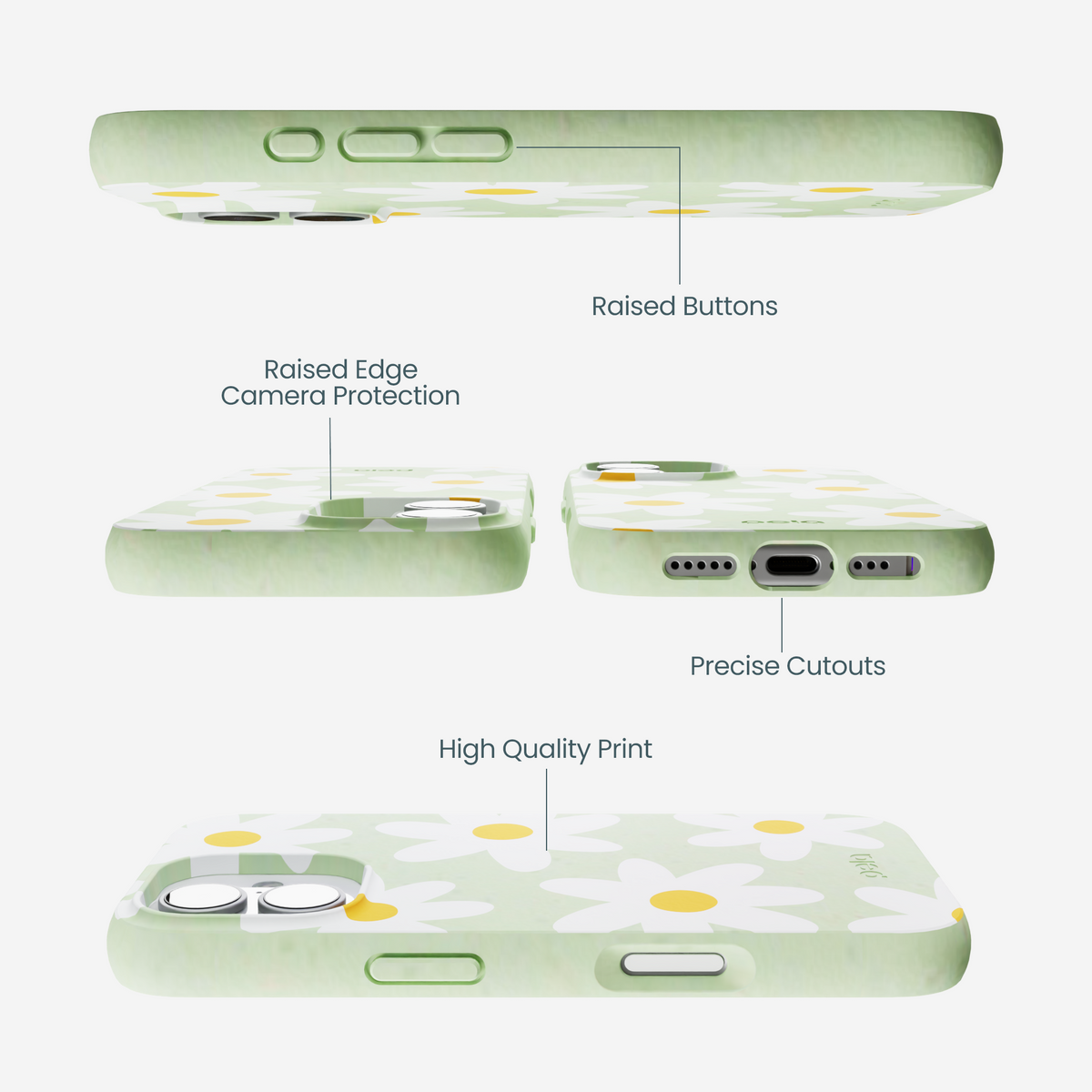 Sage Green Daisy iPhone 17 Case