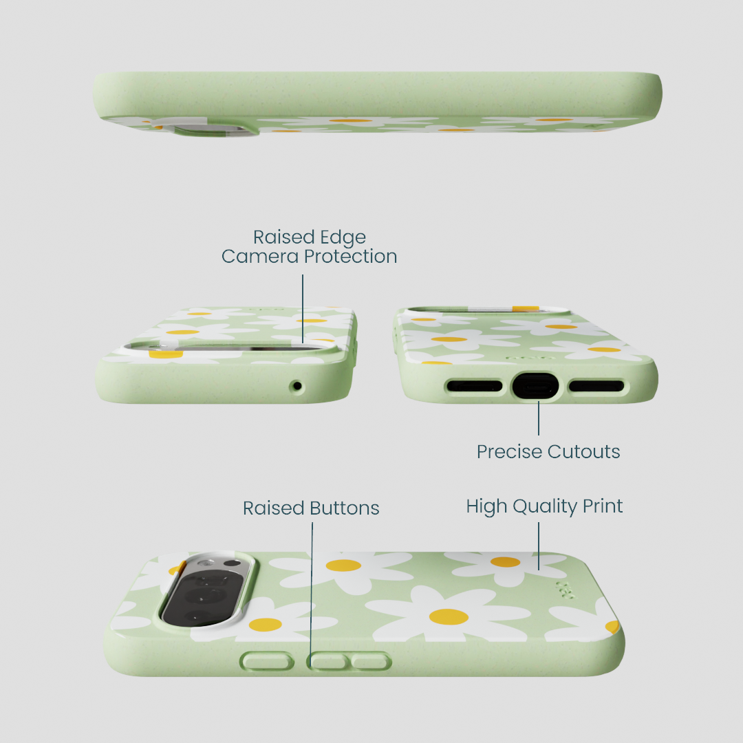 Sage Green Daisy Google Pixel 10/10 Pro Case