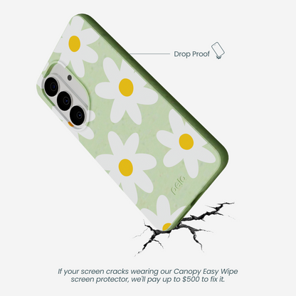 Sage Green Daisy Samsung Galaxy S26 Case