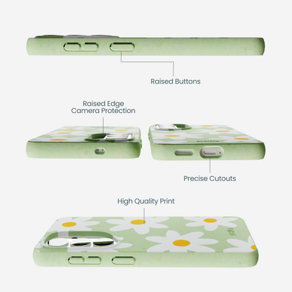 Sage Green Daisy Samsung Galaxy S26 Case