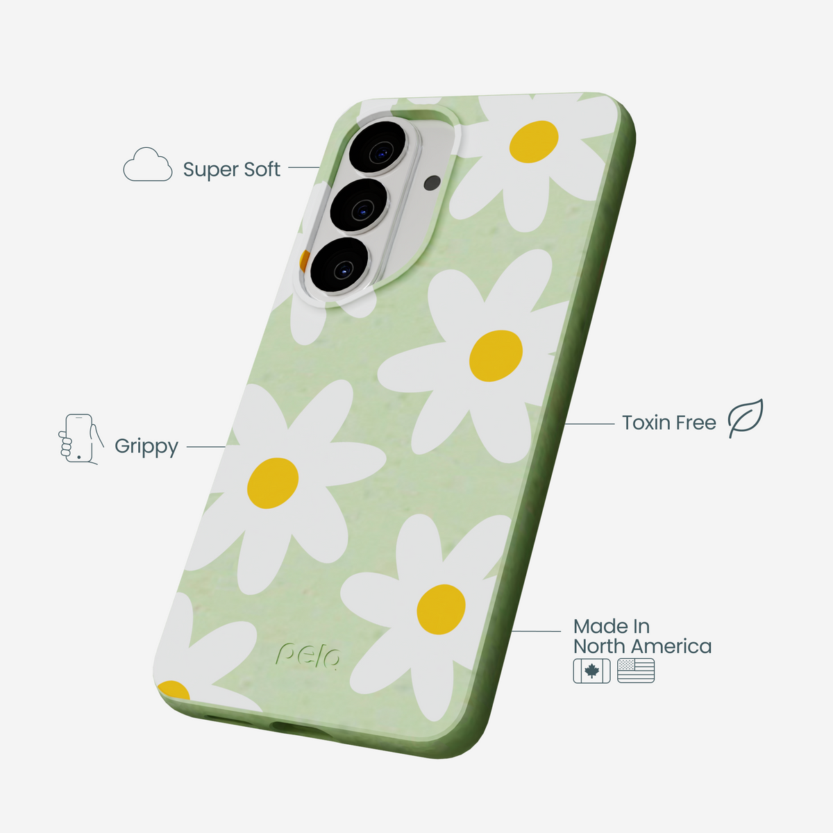 Sage Green Daisy Samsung Galaxy S26 Case