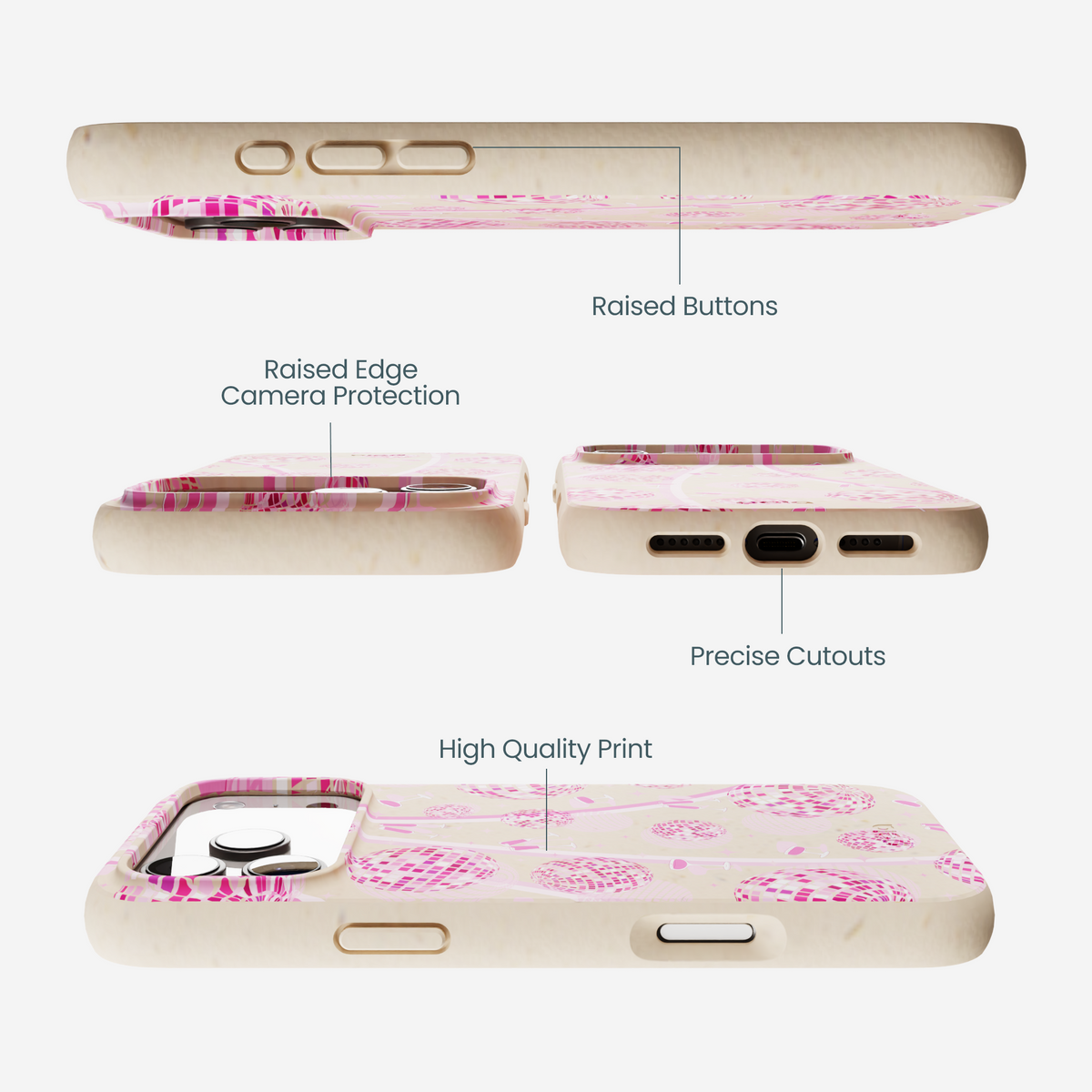 Seashell Dancing Lights iPhone 17 Pro Max Case