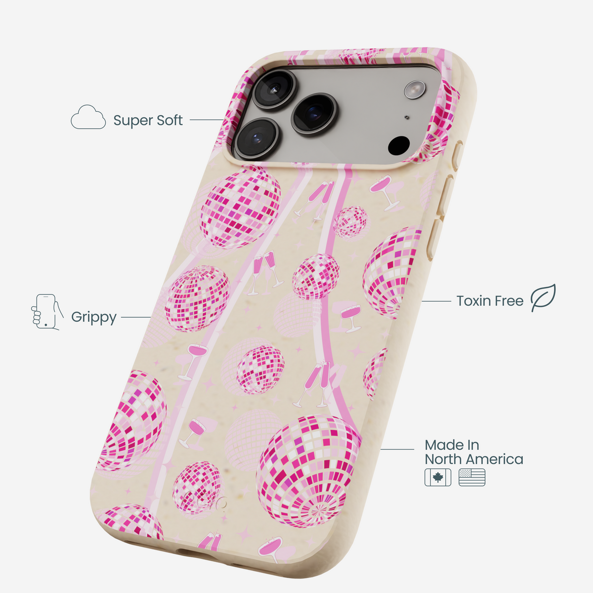 Seashell Dancing Lights iPhone 17 Pro Max Case