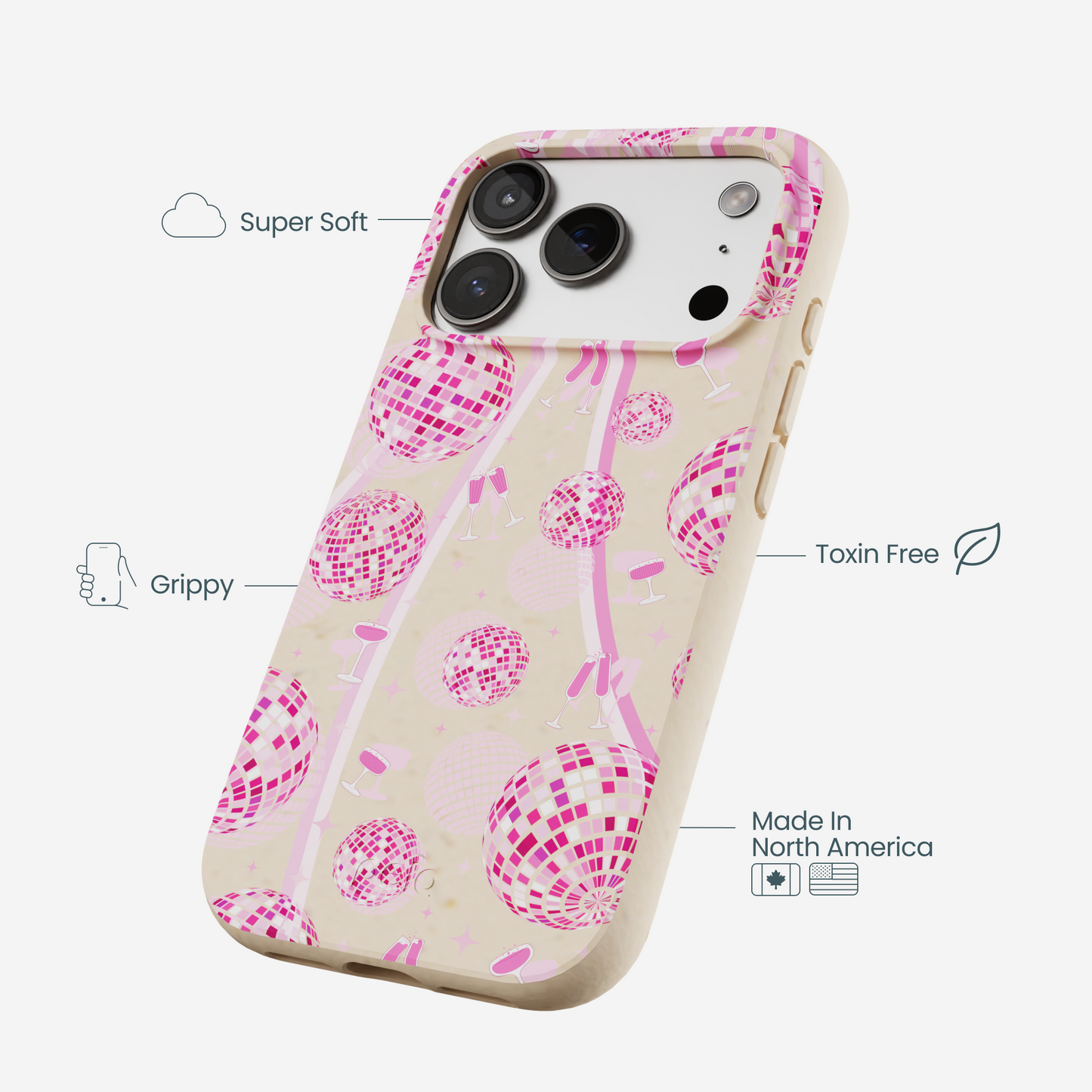Seashell Dancing Lights iPhone 17 Pro Case