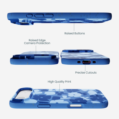Electric Blue Daydream Blooms iPhone Air Case