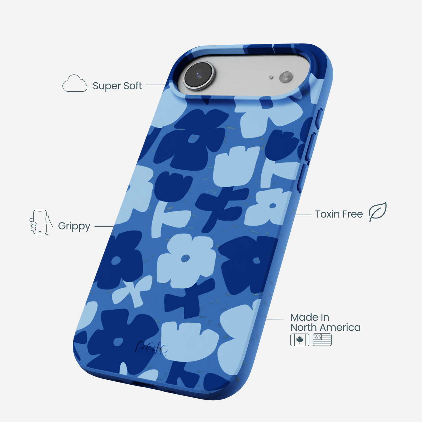 Electric Blue Daydream Blooms iPhone Air Case