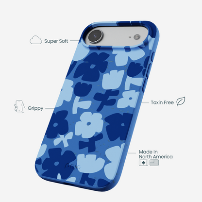 Electric Blue Daydream Blooms iPhone Air Case