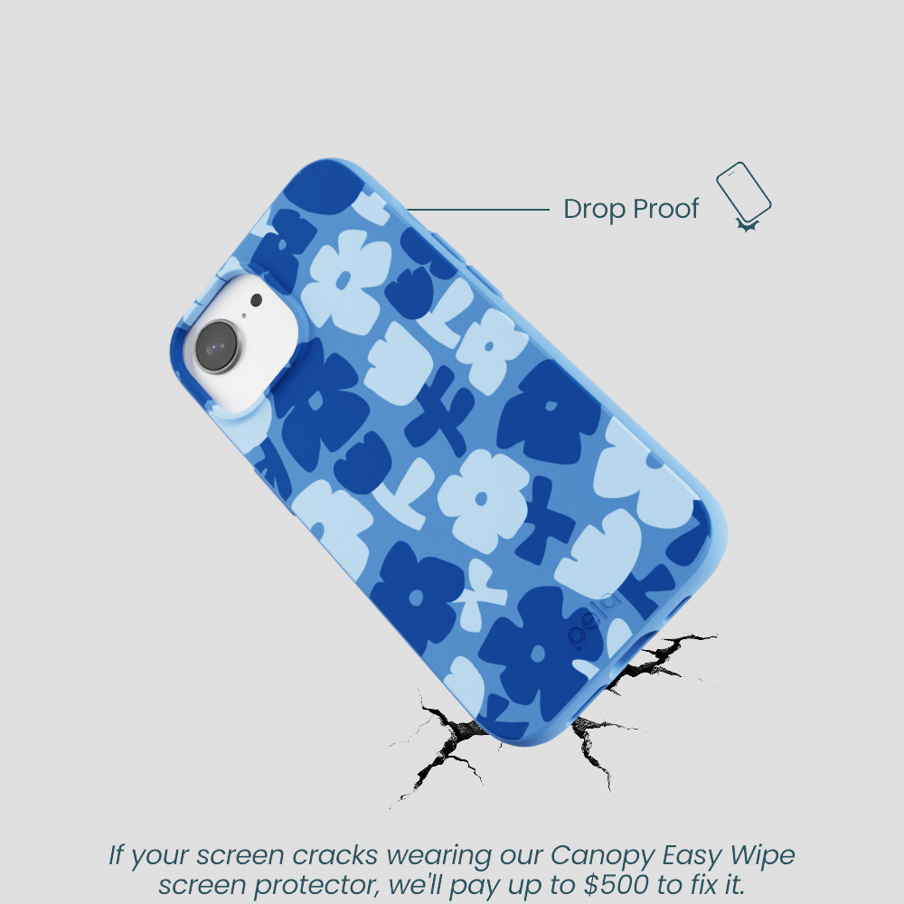 Electric Blue Daydream Blooms iPhone 16e/17e Case