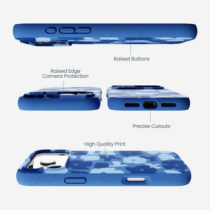 Electric Blue Daydream Blooms iPhone 17 Pro Max Case