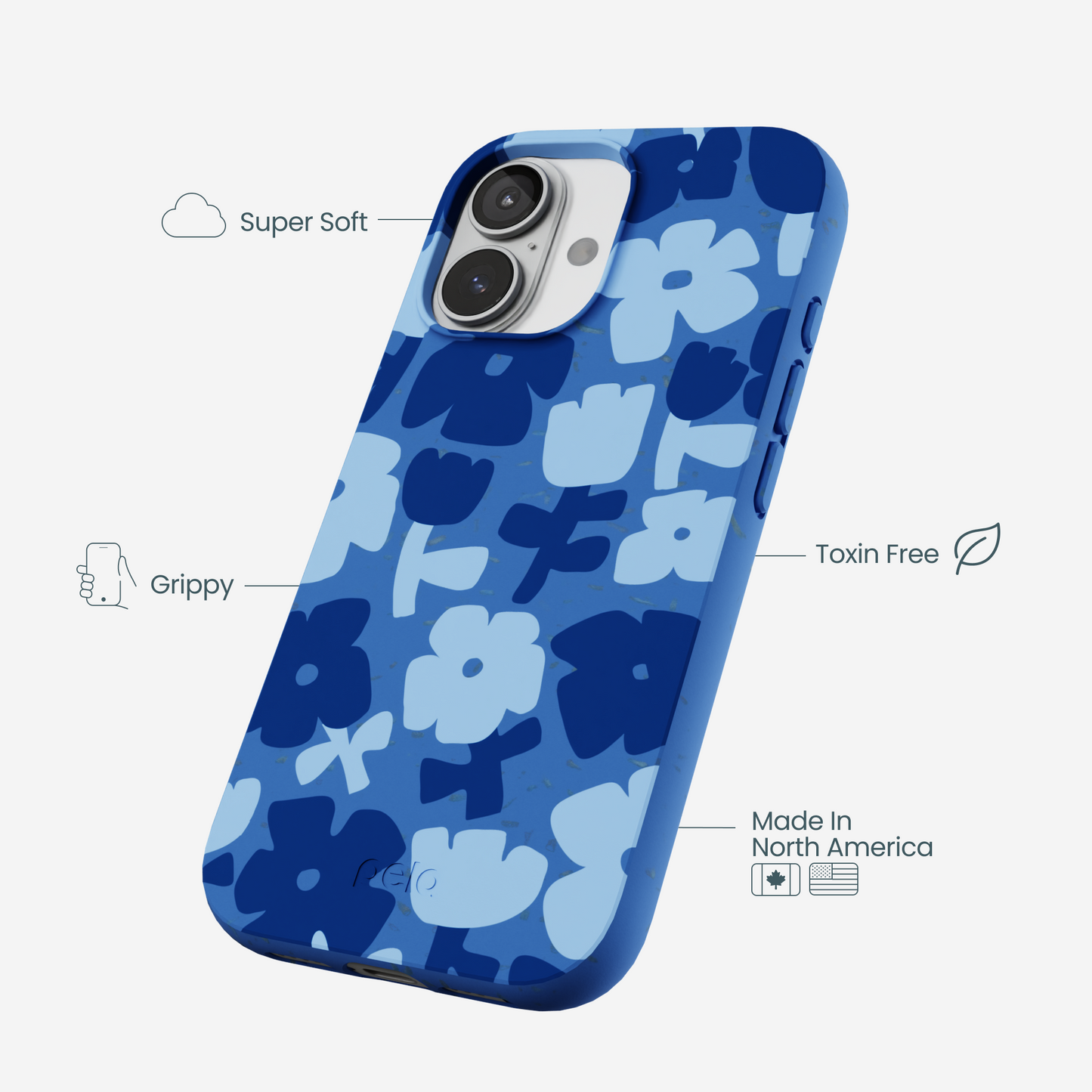 Electric Blue Daydream Blooms iPhone 17 Case