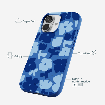 Electric Blue Daydream Blooms iPhone 17 Case