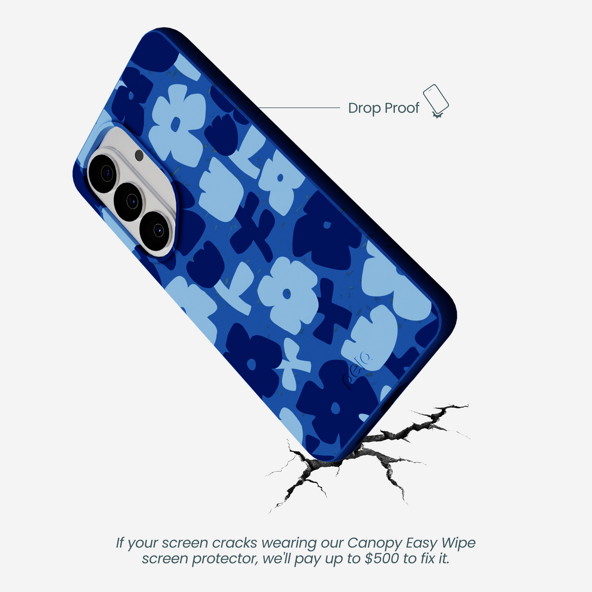 Electric Blue Daydream Blooms Samsung Galaxy S26 Case