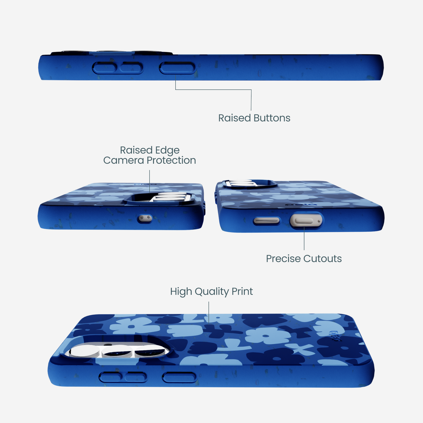 Electric Blue Daydream Blooms Samsung Galaxy S26 Case