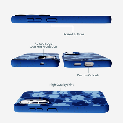 Electric Blue Daydream Blooms Samsung Galaxy S26 Case