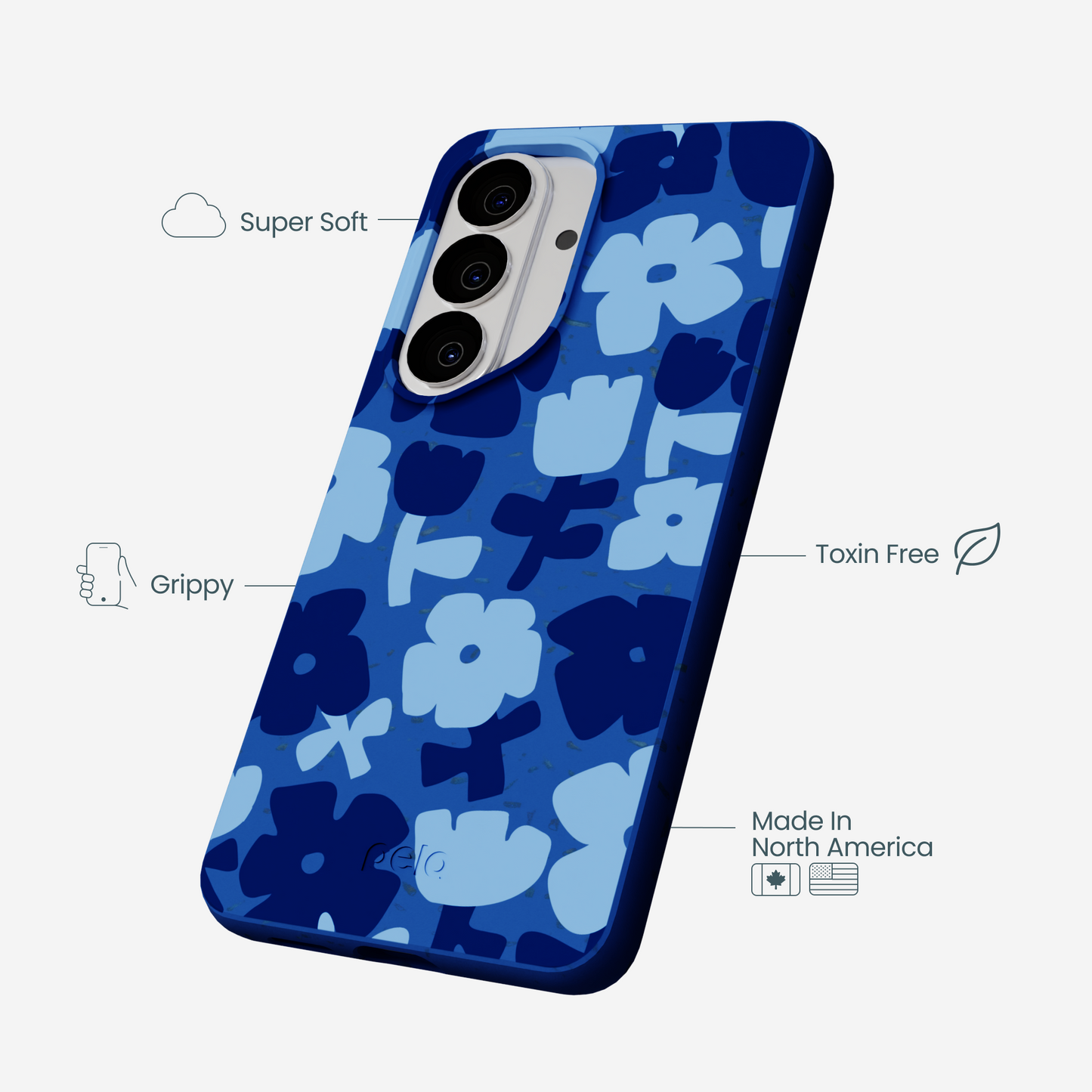 Electric Blue Daydream Blooms Samsung Galaxy S26 Case
