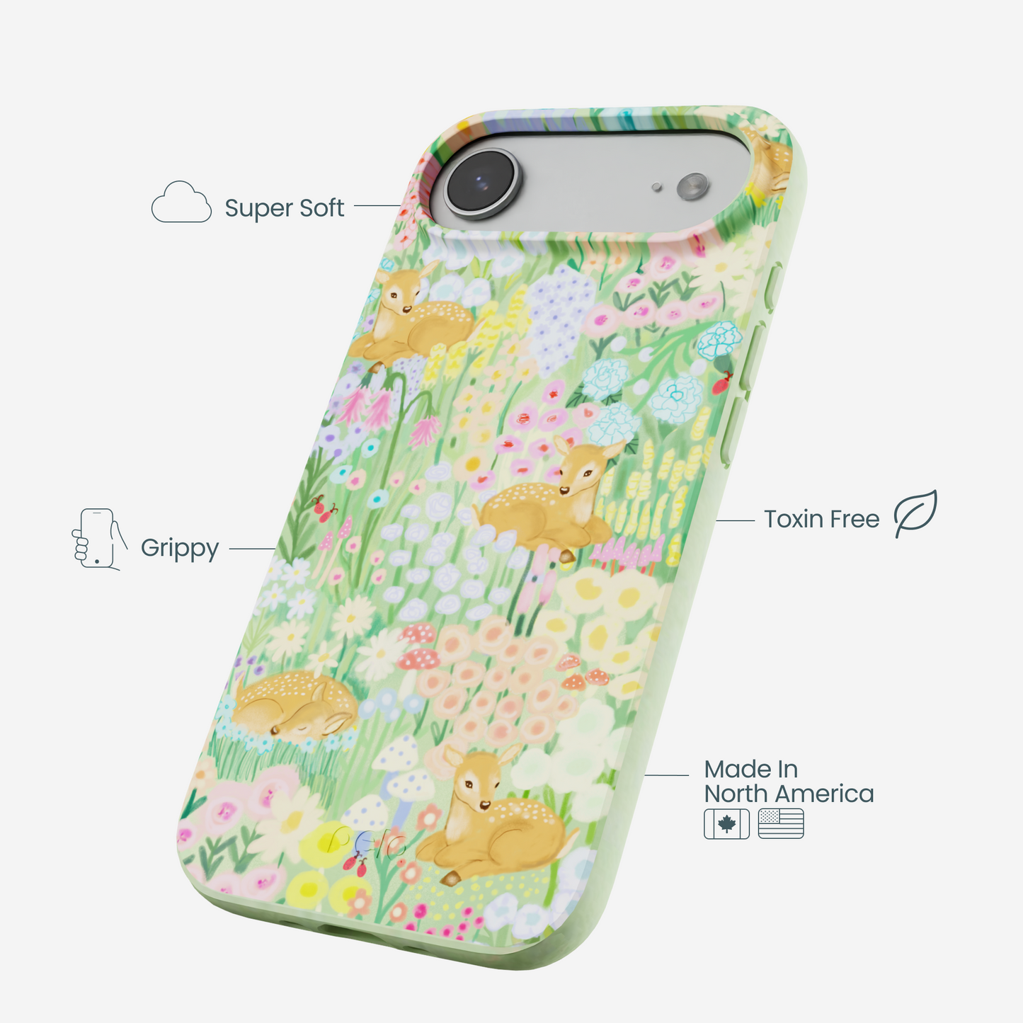 Sage Green Deer Dreams iPhone Air Case