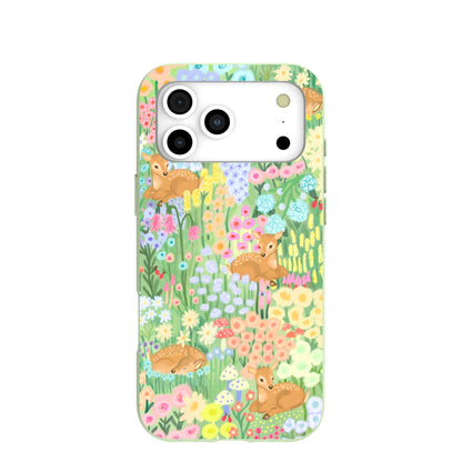 Sage Green Deer Dreams iPhone 17 Pro Max Case