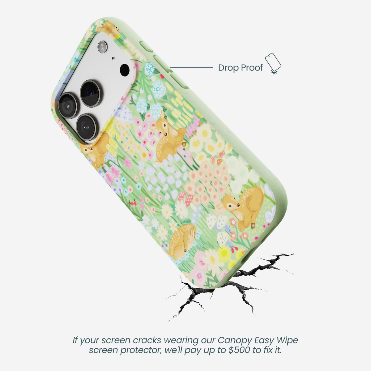 Sage Green Deer Dreams iPhone 17 Pro Case
