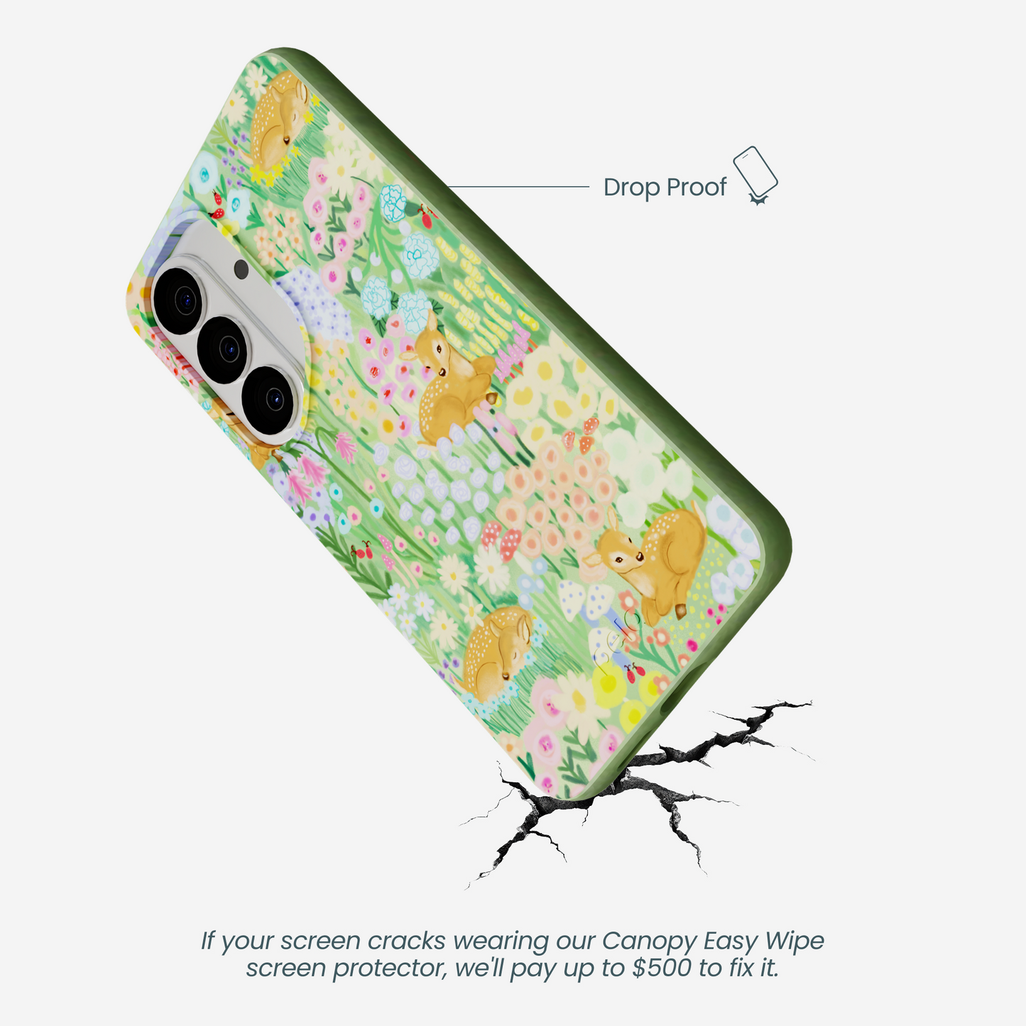 Sage Green Deer Dreams Samsung Galaxy S26 Case