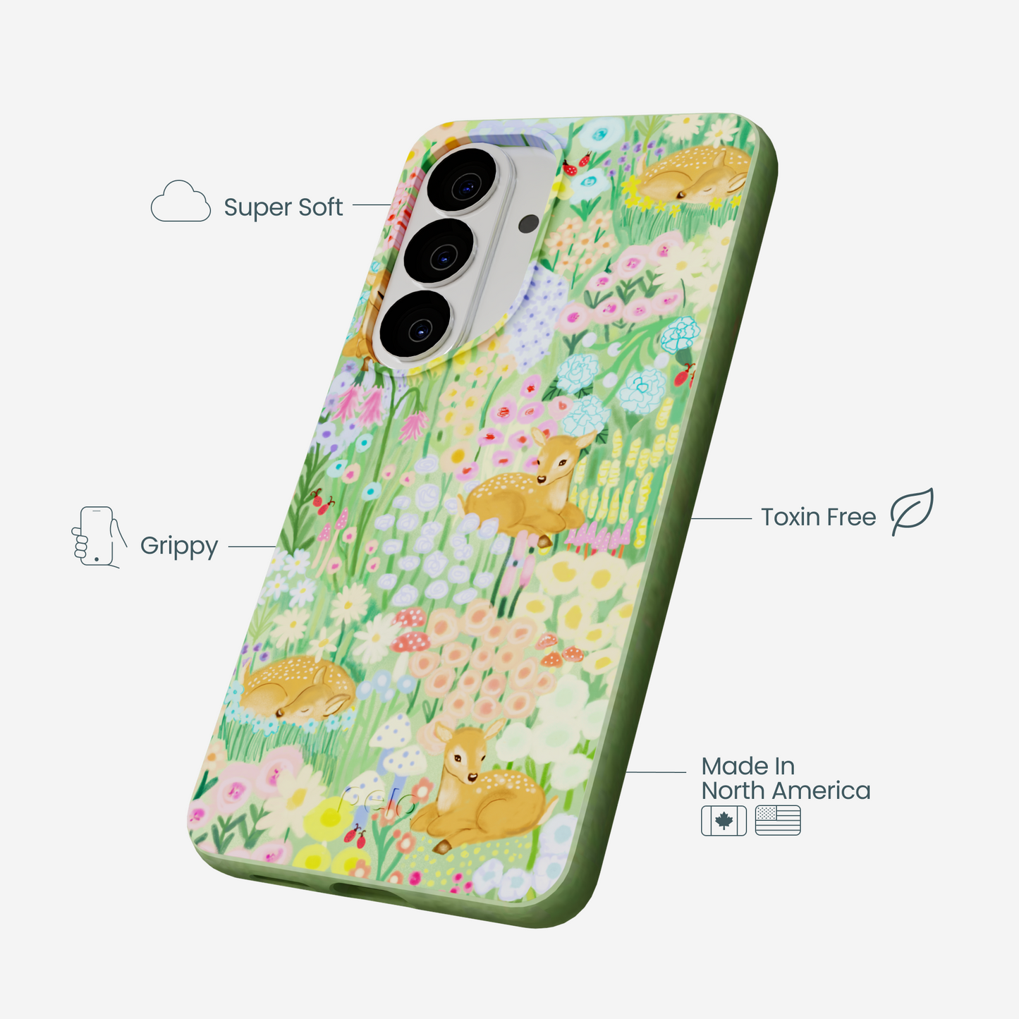 Sage Green Deer Dreams Samsung Galaxy S26 Case